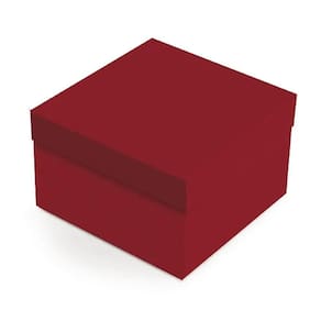 Kit Caixa Quadrada Cabernet M 26x26x12cm Vermelho - 10 Un