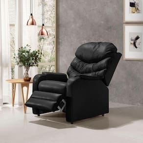 Poltrona Portinari Reclinável Luxo Alto Conforto Sala Quarto Preto