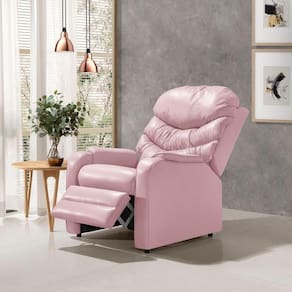 Poltrona Portinari Reclinável Luxo Alto Conforto Sala Quarto Rosa