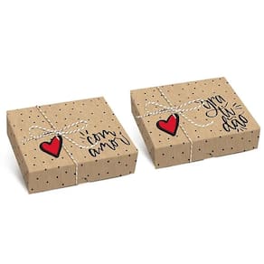 Kit Caixa Retangular Tampa Fundo Kit Fechamento Mensagens M 25x20x5cm - 10 Un