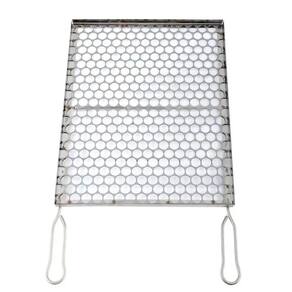 Grelha Tela Inox Cabo Em Alumínio Lobo Churrasqueiras Medida 60x50