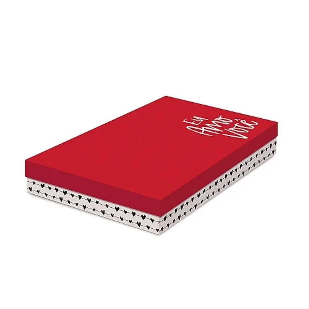 Kit Caixa Retangular Com Tampa Baixa Sintonia M 30x21x5,5cm - 10 Un