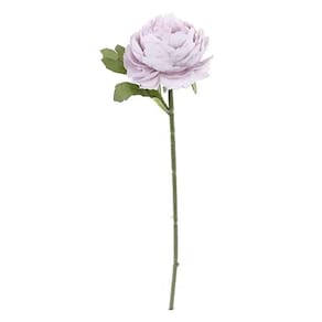 Flores Decorativas Permanentes - Peônia Solitária 30cm Lilás-verde - 6 Hastes