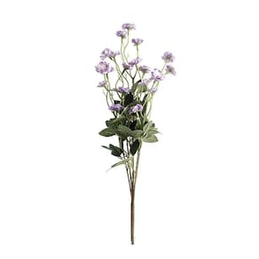 Flores Decorativas Permanentes - Haste De Mini Rosas X23 45cm Lilás - 6 Hastes