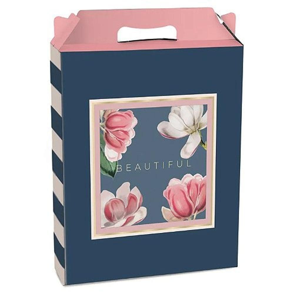 Kit Caixa Maleta Retangular Vertical Pretty Magnolia M 18x7,5x21cm - 10 Un
