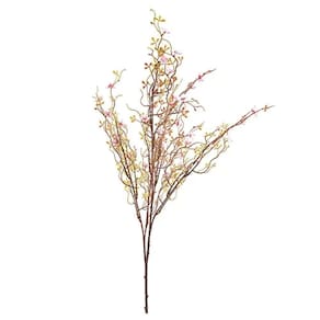 Flores Decorativas Permanentes - Flor De Ameixa X18 70cm Rosa - 6 Hastes