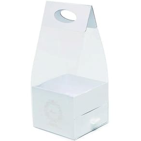 Sacola Com Gaveta Liso G 15x15x12cm Branco - 1 Un
