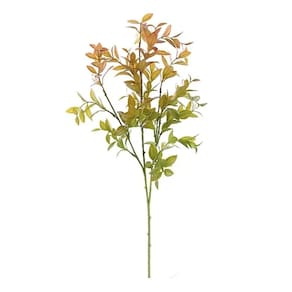 Folhas Decorativas Permanentes - Pick Folhagem 64cm Verde-marrom - 6 Buquês
