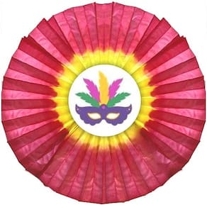 Enfeite De Papel Decoração De Carnaval Fiorata Tingida 40cm Vermelho