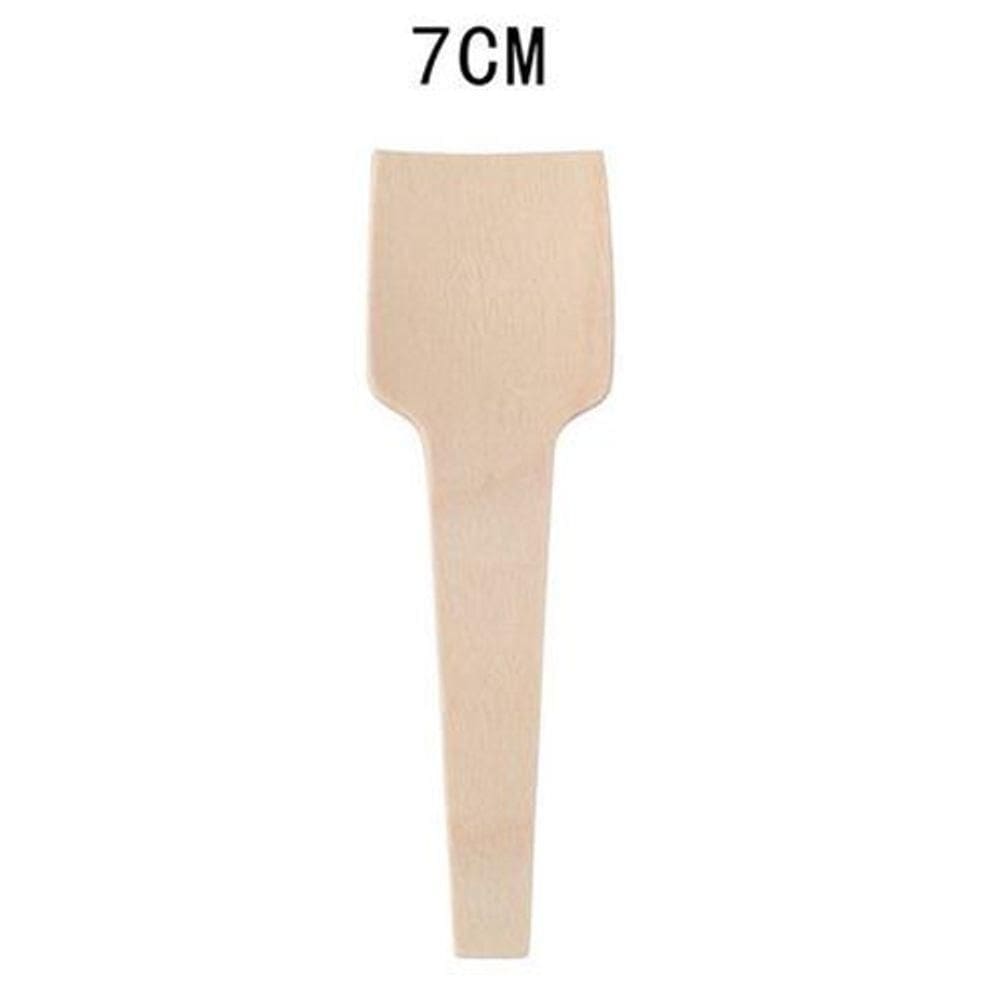 Talher Madeira Mini Colher Natural 7cm - 50 Un