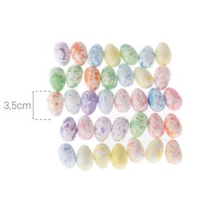 Ovinhos De Páscoa Coloridos Para Decoração 3,5cm - 50 Un