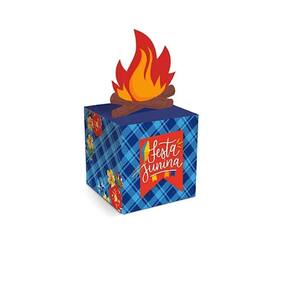 Caixa Pop Up Arraiá Bão Demais P 7x7x7cm - 10 Un
