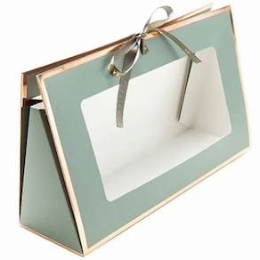 Caixa Triangular Vazada Liso 27x9x16cm Cinza - 1 Un