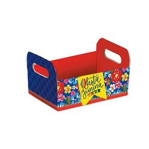 Caixote De Cartão Arraiá Bão Demais Mini 13,2x9x6,5cm - 10 Un