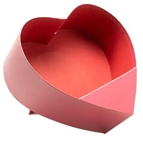 Caixa Coração De Papel Liso 25x23,5x9cm Vermelho Cereja - 1 Un