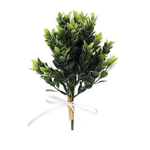 Galhos Decorativos Permanentes - Galho Curto Com Fita 25cm Verde - 1 Galho