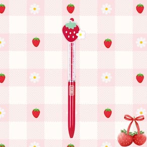 Caneta Esferográfica Retrátil Morango 0.7 Com Aroma Be Berry - Tilibra | Papelaria | Fofo | Moranguinho