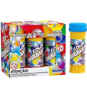 Lembrancinha Infantil - Bolhas De Sabão Color Bubbles - 1 Tubo Com 50ml