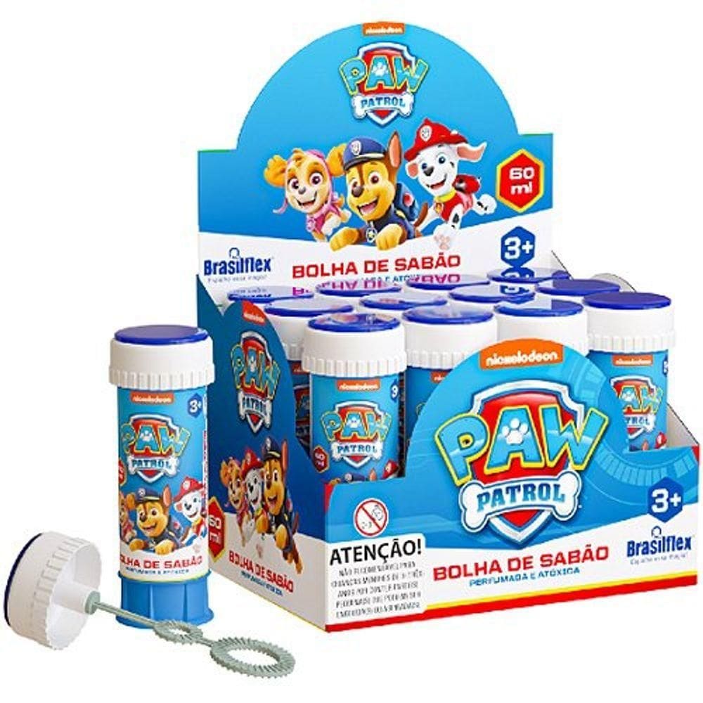 Lembrancinha Infantil - Bolhas De Sabão Com Jogo Patrulha Canina - 1 Tubo Com 60ml