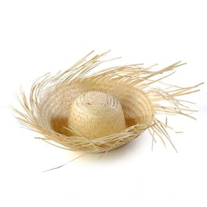 Kit Chapéu Caipira De Palha Adulto Desfiado M - 12 Un