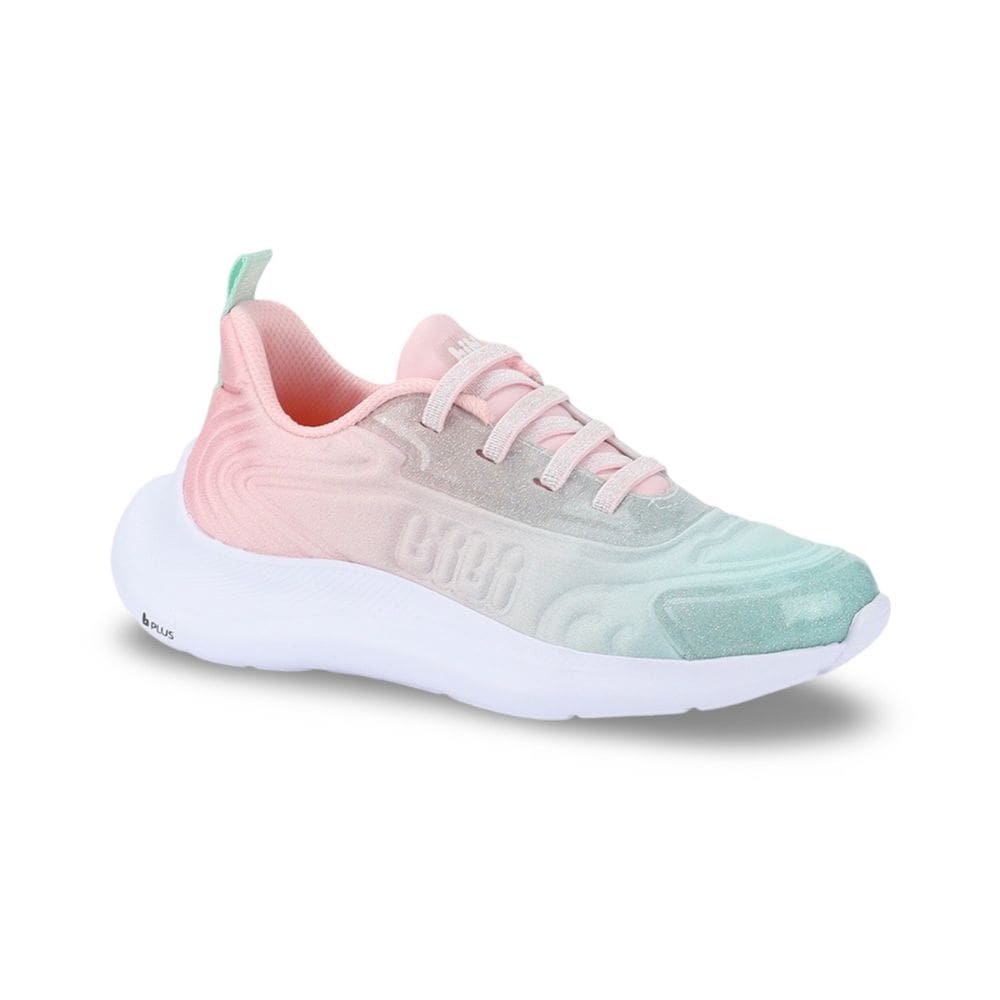 Tênis Infantil Menina Bibi Action Rosa Doce Verde Baby