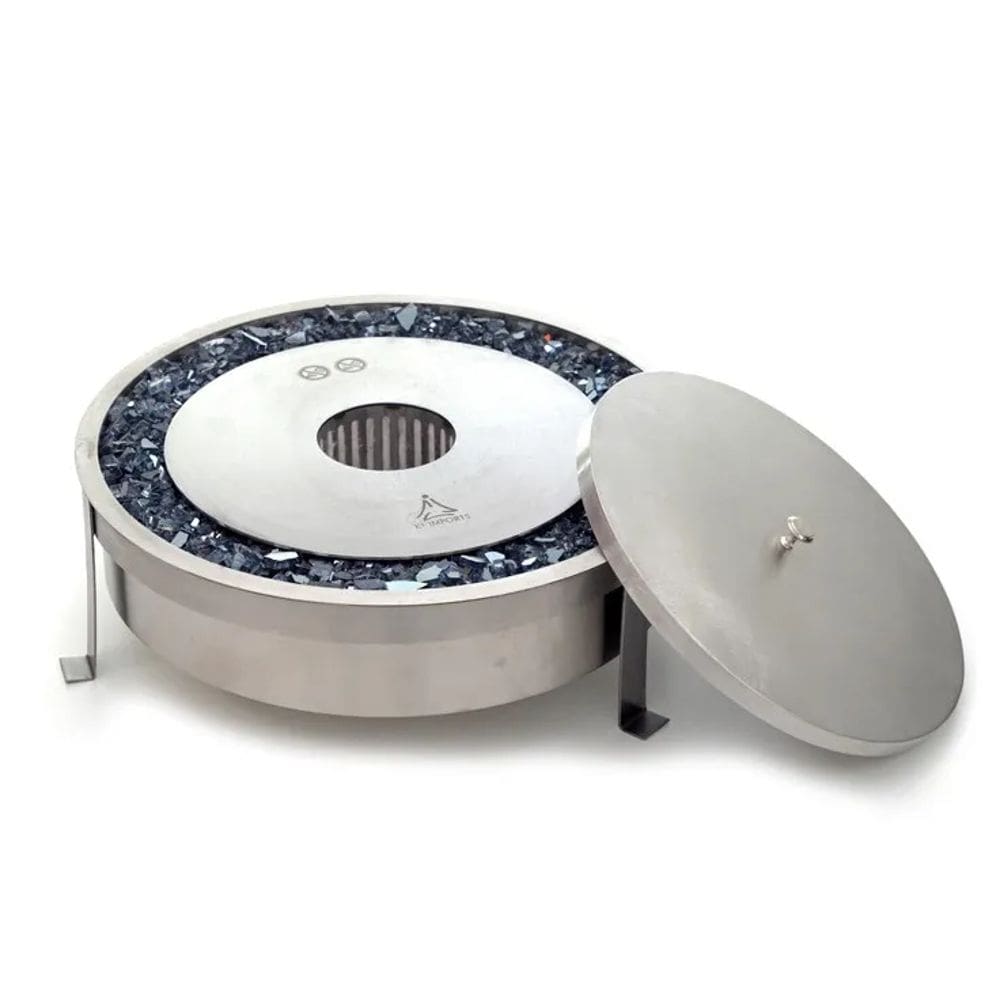 Lareira Modelo Tocha Inox Grande de 5L Ecológica - K3 Imports