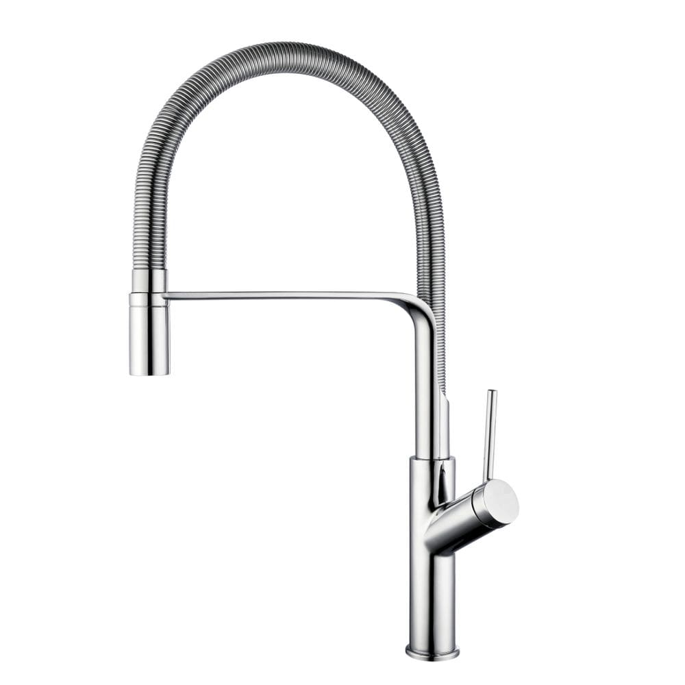 Torneira de Cozinha Gourmet Flexível Misturador Monocomando Premium Dubai Cromo Totalmente em Metal
