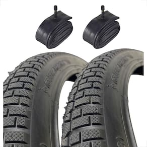 Par Pneu Shiver Bicicleta bike Aro 20 x 2.125 Slick Cravo Balao + par Camara aro 20 bico Grosso