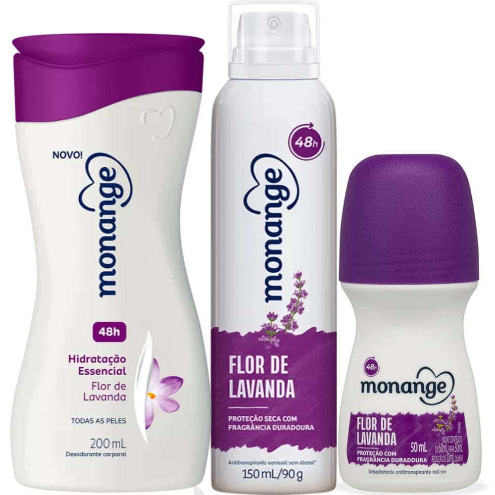 Kit Monange Flor de Lavanda - 3 Itens
