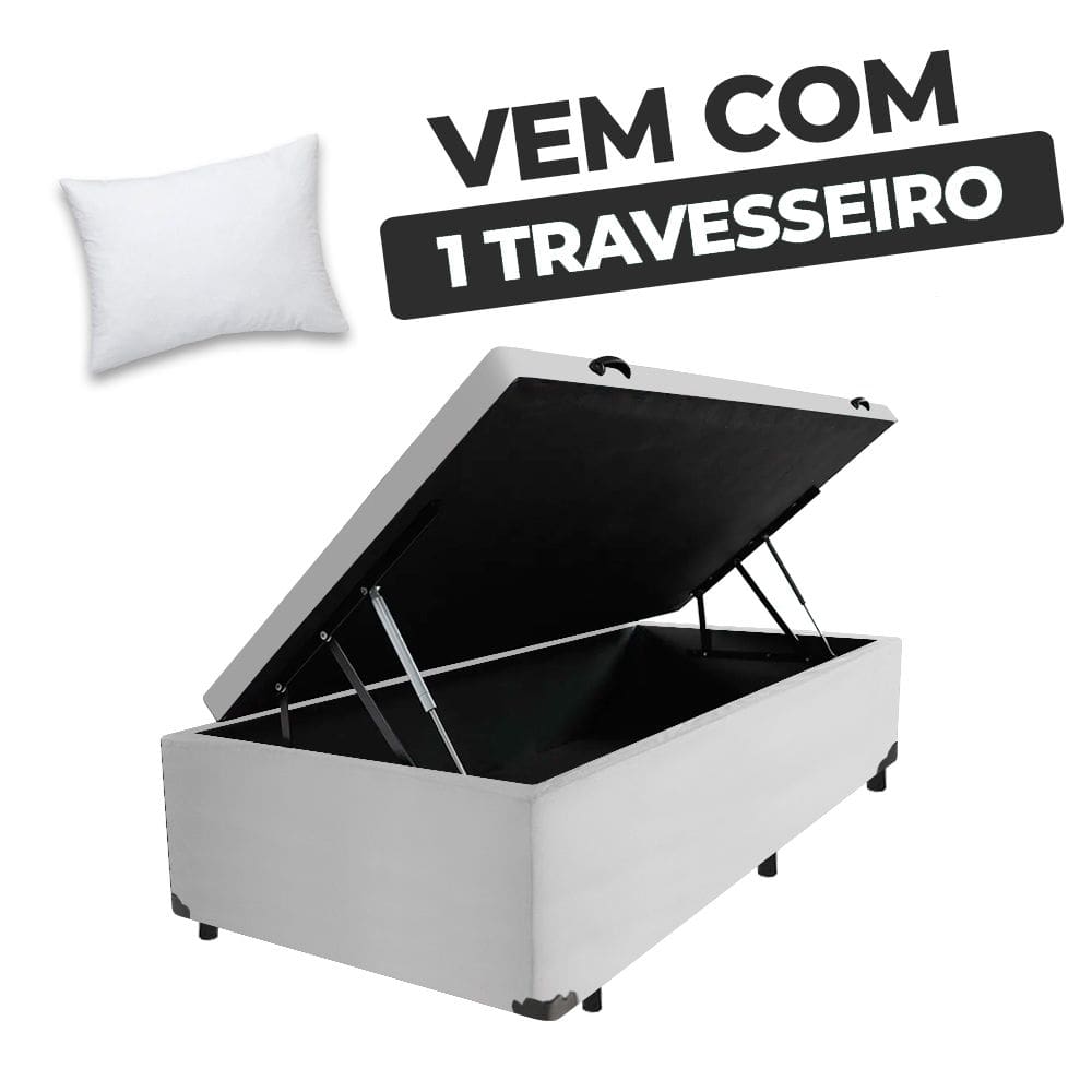 Cama Box Baú Solteiro 88x188x41cm