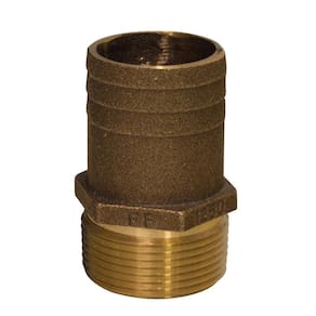 Encaixando o tubo de fluxo total Groco Bronze na mangueira reta 1-1/2 N