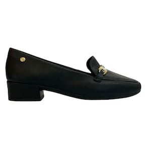 Sapato Loafer Campesi L9838 Feminino Preto saltinho confortável