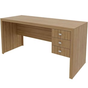 Mesa para Escritório Reversível 155 cm 3 gavetas
