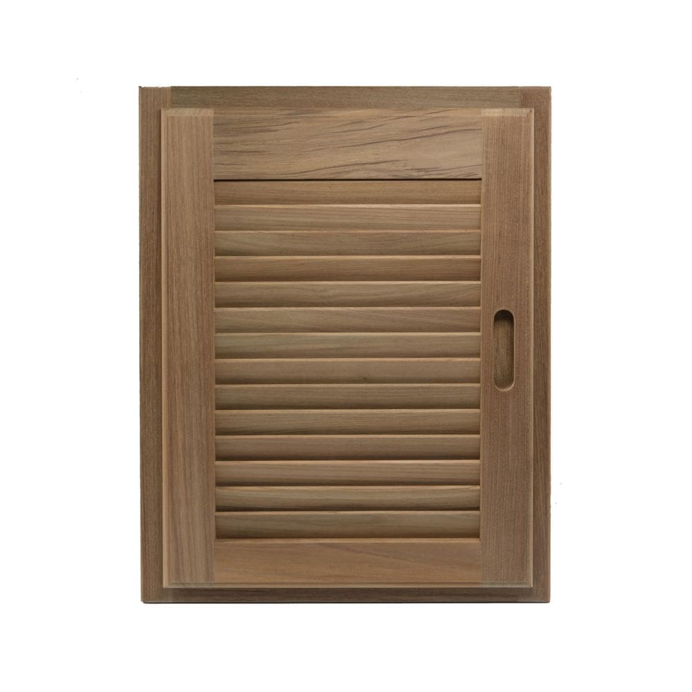 Porta e moldura com persianas de teca Whitecap 60724 38x51cm RH