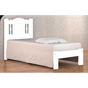 Cama de Solteiro Bella de Madeira Maciça Tauari