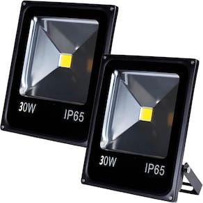 Kit 6 Refletores Led Holofote Externo Jardim Muro 30w Branco