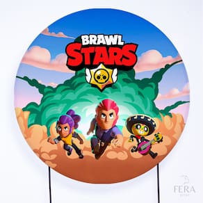 Painel Decorativo para Festa 1,80x1,80 metros Vesti Fácil com Elástico Brawl Stars - Fera Print