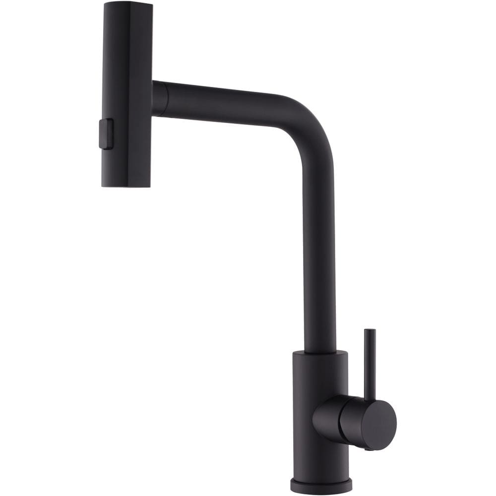 Torneira de Cozinha Extensível Monocomando Ducha de Tripla Função Preto Fosco