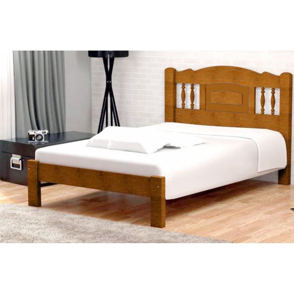 Cama de Casal Bella de Madeira Tauari