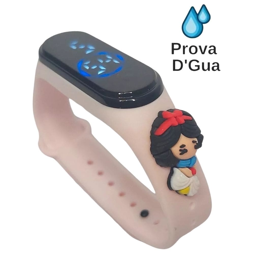 Relogio Digital Infantil Led Touch Branca De Neve - Khostar