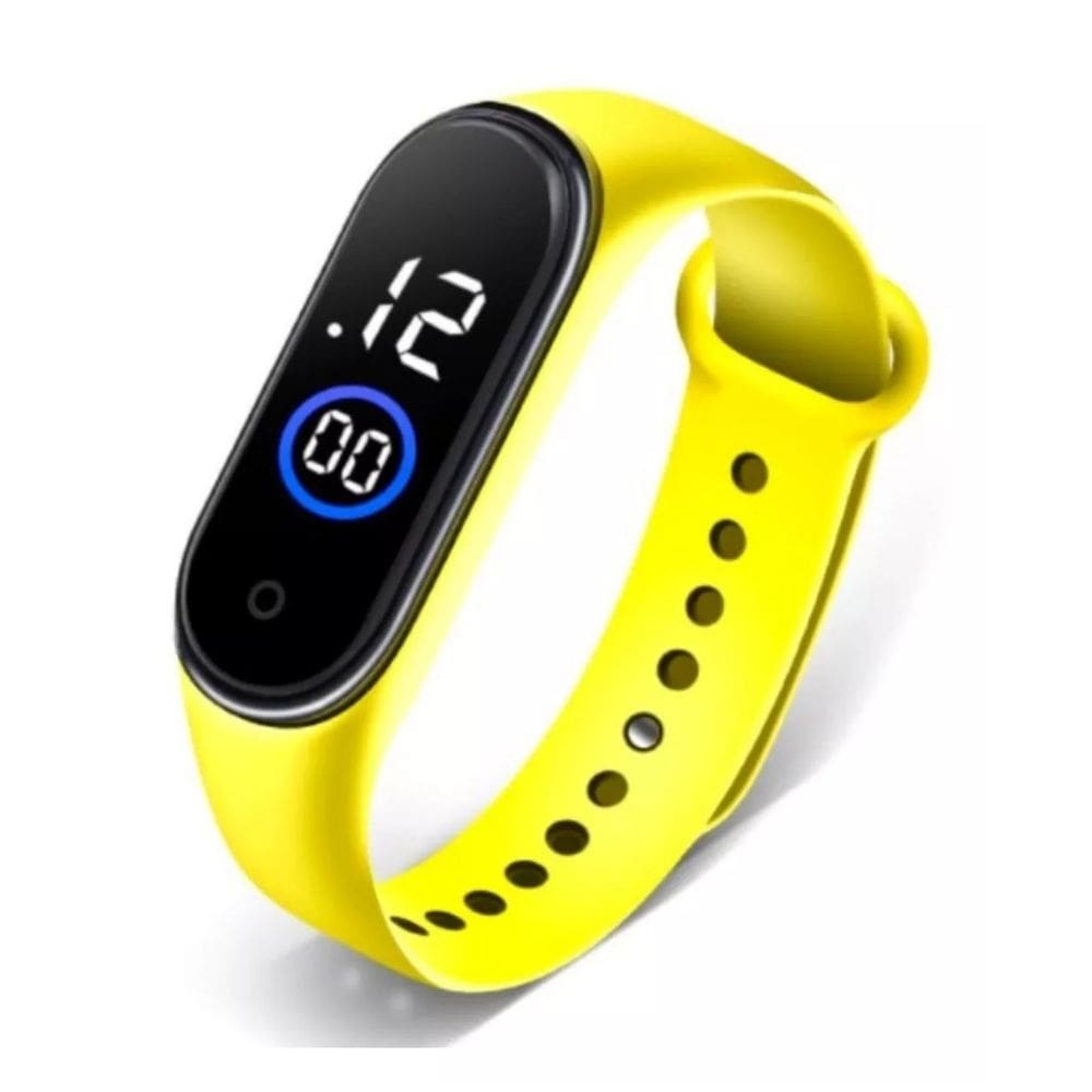 Relogio Digital Infantil Led Touch Amarelo - Khostar