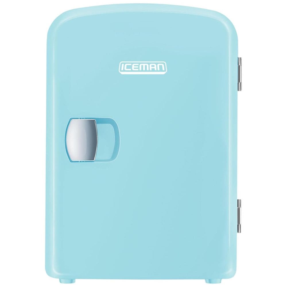 Geladeira e Frigobar para carro Portátil Aquece e Resfria 4 litros 6 Latas 12V, 110v, CHEFMAN Mini Portable Compact, Azul Celeste