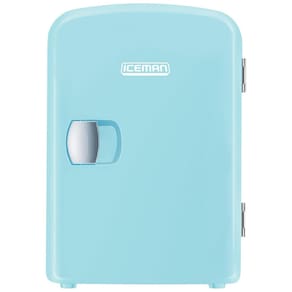 Geladeira e Frigobar para carro Portátil Aquece e Resfria 4 litros 6 Latas 12V, 110v, CHEFMAN Mini Portable Compact, Azul Celeste