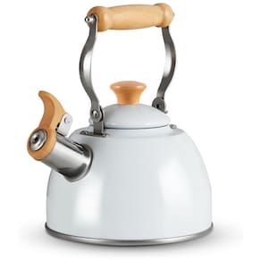 Chaleira de Chá 1.5L com Apito, branca, ROCKURWOK, Branco