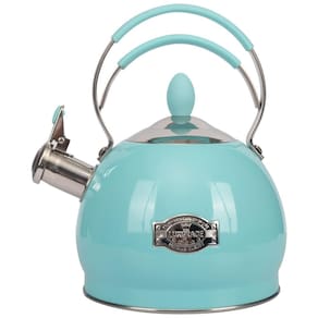Chaleira de Chá LUXGRACE 2.5 Litros em Aço Inoxidável com Apito, Azul Claro