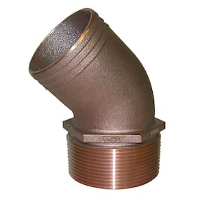 Encaixe de tubulação Groco 45 Degree Bronze 2-1/2 NPT para mangueira 2-1/2