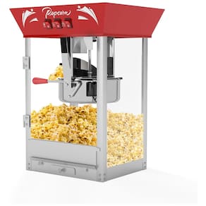 Pipoqueira Comercial , 850 W, Estilo Cinema, Vermelha, com Controle de 3 Botões, Estrutura de Aço e Portas de Vidro Temperado,ELOMBR