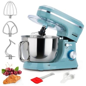 Batedeira Elétrica com Tigela de 6,5 Litros, Mixer de Alimentos Doméstico 10 Velocidades 660W, Batedeira de Massas de Pão e Bolos com