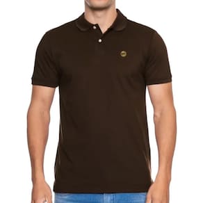 Camisa Polo Masculina HD Piquet Marrom H0243