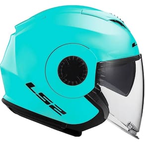 Capacete Ls2 OF570 Verso Aberto Monocolor Azul Ciano